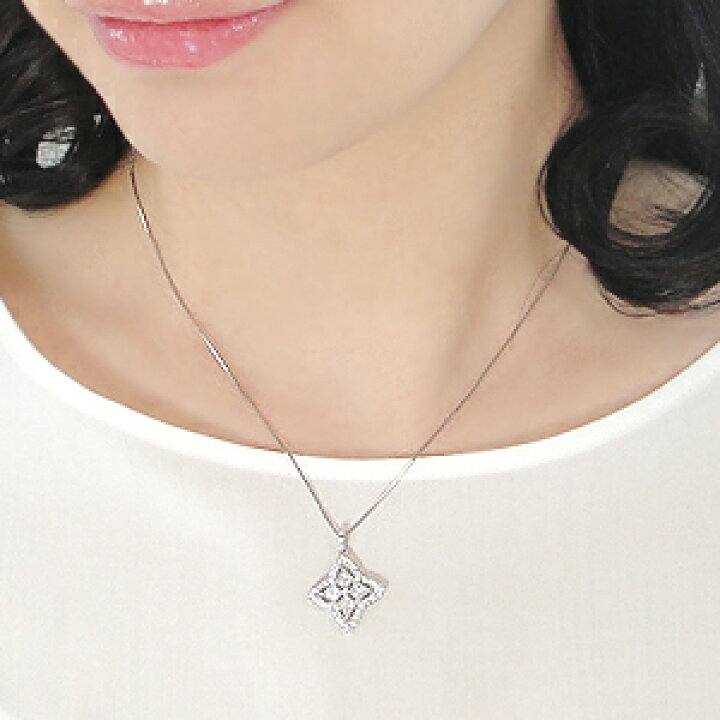 楽天市場】pt900【0.5ct】アンティーク風 ダイヤモンド ネックレス 