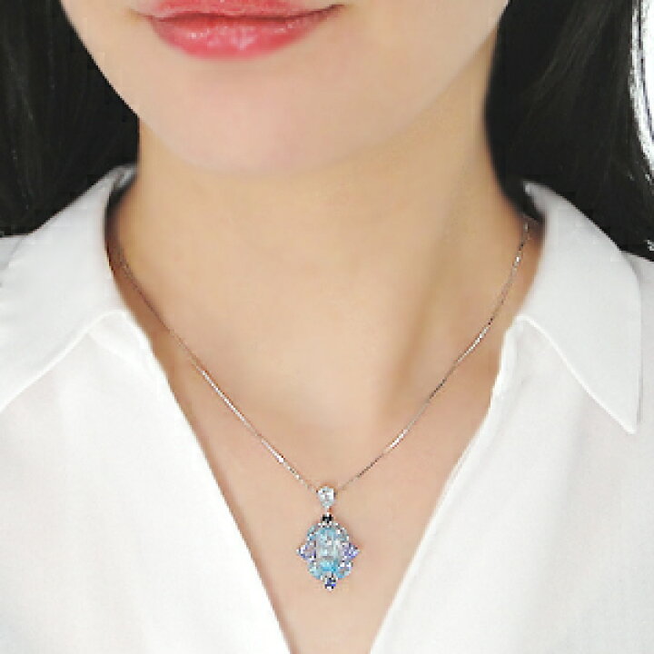 4℃ K18WGネックレス（ブルートパーズ、アクアマリン） 【公式通販】