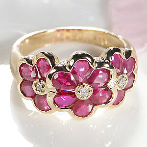 K18YG ���r�[���_�C�������h �t�����[ �����O�t�@�b�V�����E�W���G���[�E�A�N�Z�T���[�E���f�B�[�X�E�w�ցE�����O�E�S�[���h�E�C�G���[�S�[���h�E�_�C�������h�E�_�C���E���r�[�E�_�C�A