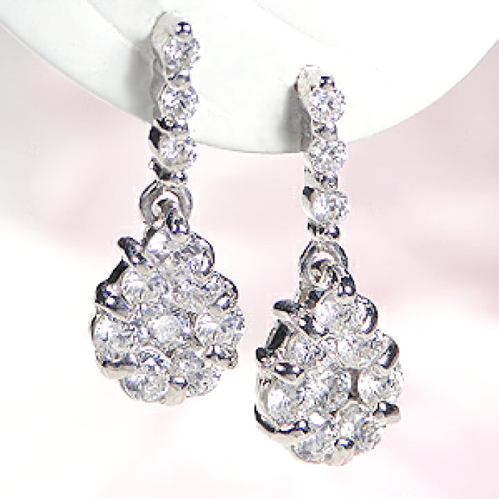 楽天市場】K18WG【0.5ct】ダイヤモンド ピアスダイヤピアス ホワイト  