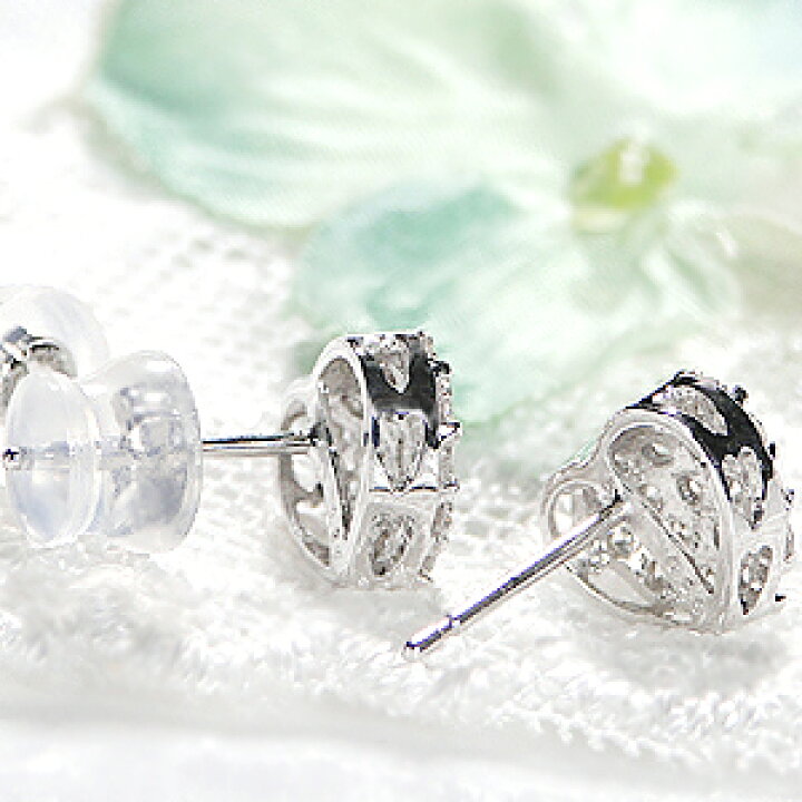 楽天市場】Pt900【0.5ct】ハート パヴェ ダイヤモンド ピアスダイヤ  
