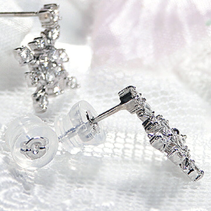 楽天市場】pt900【0.5ct】スノーフレーク ダイヤモンド ピアススノー 