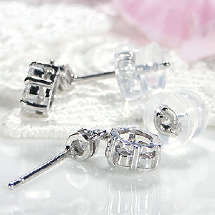 楽天市場】pt900【0.50ct】フラワー ダイヤモンド ピアスダイヤピアス  