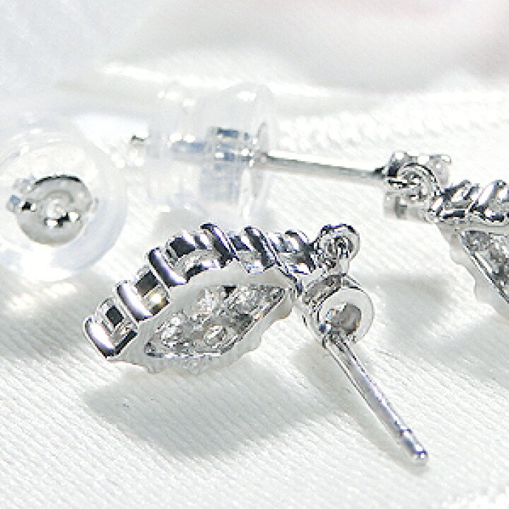楽天市場】Pt900【0.5ct】スクエア ダイヤモンド ピアスダイヤ 