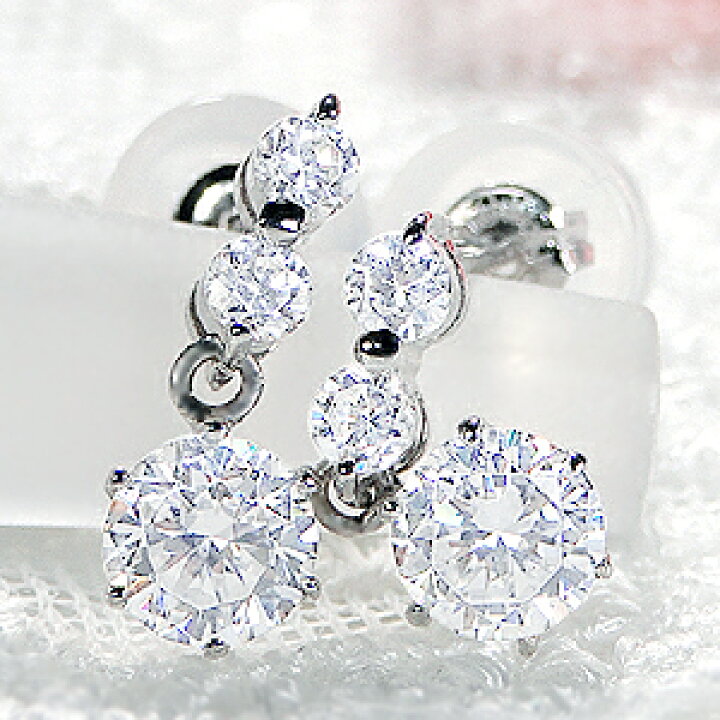 楽天市場】Pt900【0.8ct】ダイヤモンド ピアスダイヤピアス プラチナ  