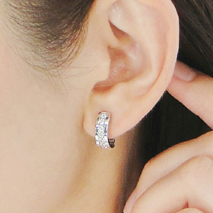 楽天市場】Pt900【0.5ct】フープ エタニティ ダイヤモンド ピアス人気  