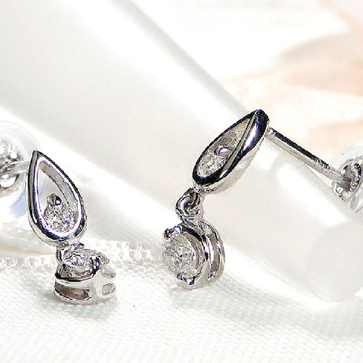 楽天市場】Pt900【0.20ct】ダイヤモンド ピアスダイヤピアス プラチナ 