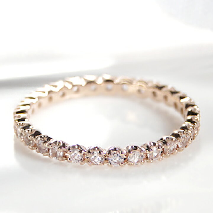 楽天市場】K18WG/PG/YG【0.5ct】ホワイトサファイヤ フルエタニティ 
