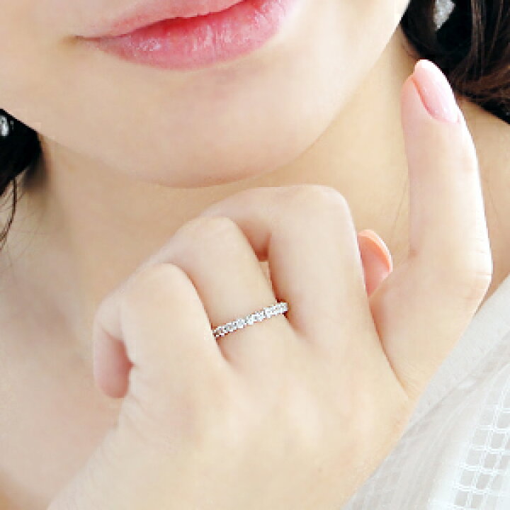 楽天市場】K18WG/PG/YG【0.5ct】ホワイトサファイヤ フルエタニティ 