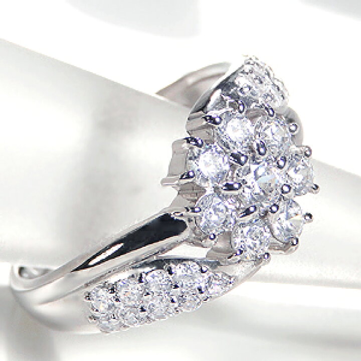 楽天市場】pt900【1.00ct】フラワー ダイヤモンド リングレディース 