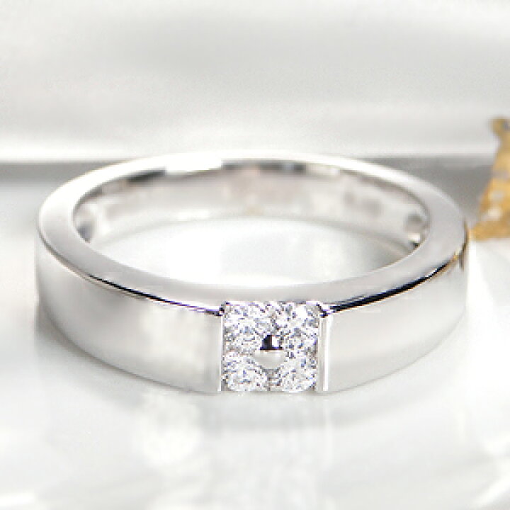 楽天市場】K18WG【0.16ct】ダイヤモンド リング【送料無料】【刻印無料  