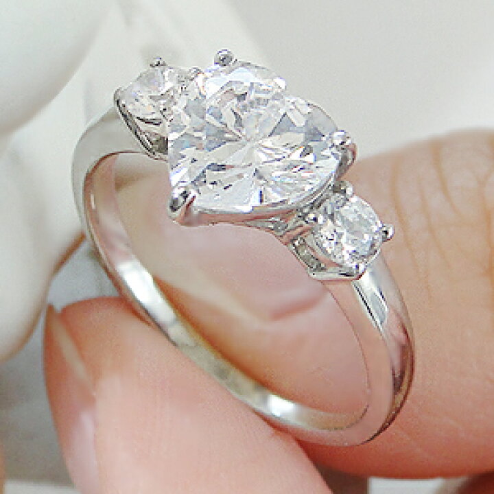 楽天市場】Pt900【1.2ct】ハートシェイプ ダイヤモンド リング【送料  