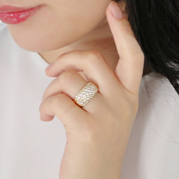 楽天市場】K18YG 2.0ct 豪華 ダイヤモンド パヴェ エタニティ リング 