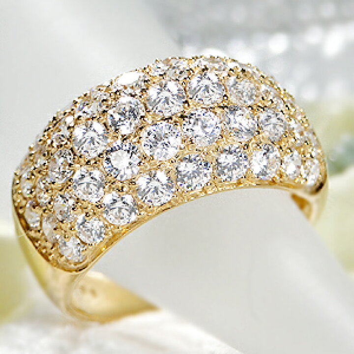 楽天市場】K18YG 2.0ct 豪華 ダイヤモンド パヴェ エタニティ リング 