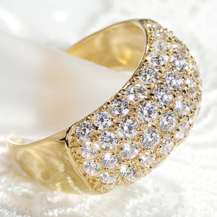 楽天市場】K18YG 3.0ct 豪華 ダイヤモンド パヴェ エタニティ リング 