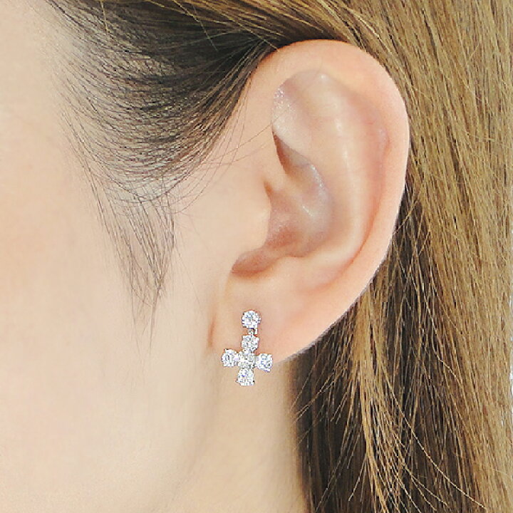 楽天市場】Pt900【1.0ct】ダイヤモンド ピアスダイヤピアス プラチナ 