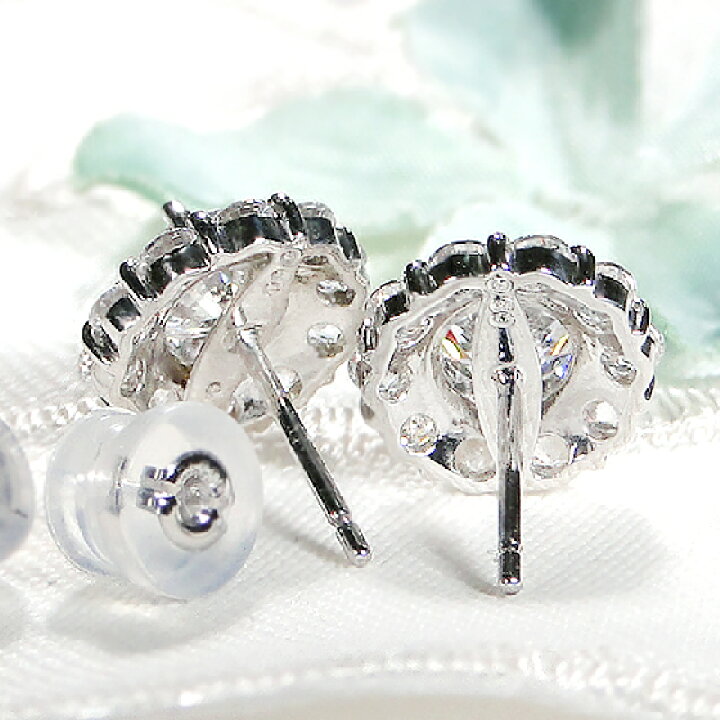 楽天市場】Pt900【2.0ct】ダイヤモンド フラワー ピアスダイヤピアス  