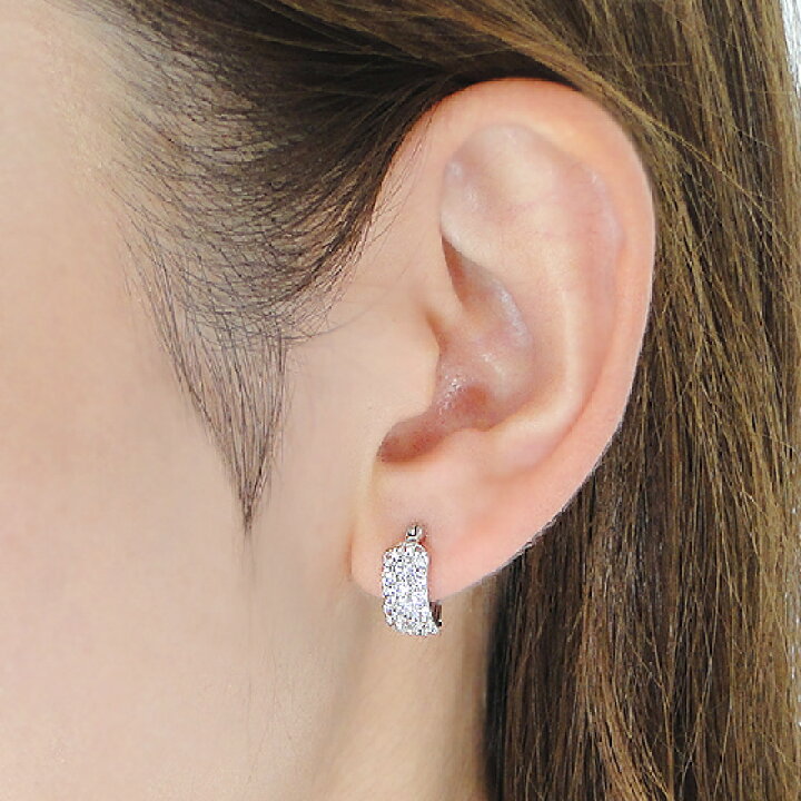 楽天市場】Pt900【1.0ct】ダイヤモンド パヴェ ピアス プラチナ 遮断式 