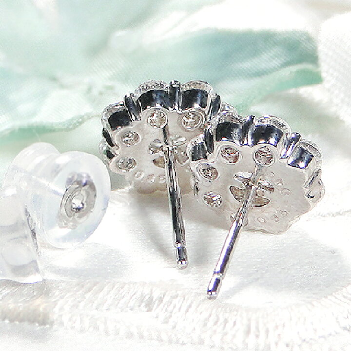 楽天市場】Pt900【1.6ct】ダイヤモンド フラワー ピアスダイヤピアス  