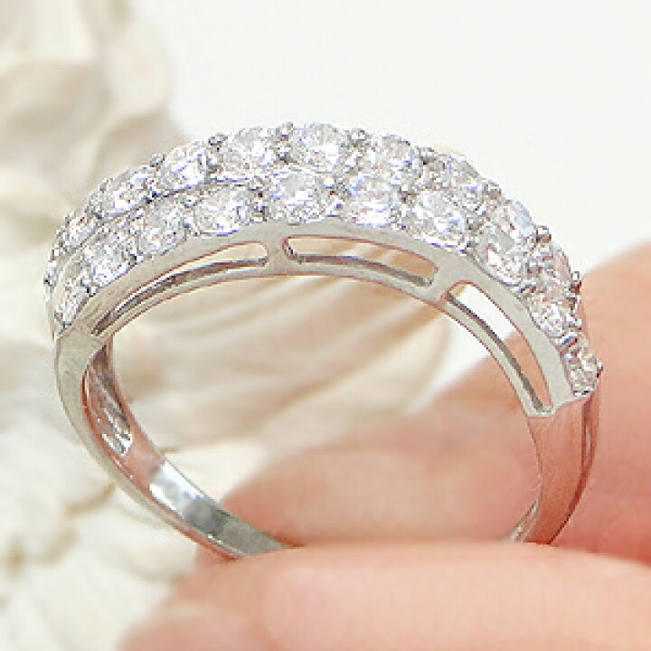 楽天市場】Pt900【1.0ct】ダイヤモンド ウェーブ リング【送料無料 