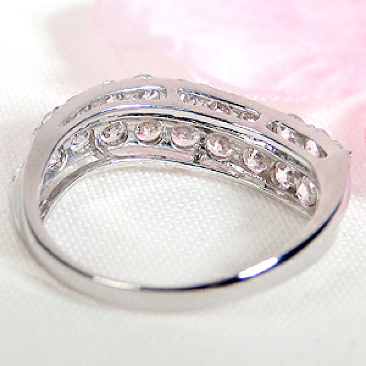 楽天市場】Pt900【1.0ct】ダイヤモンド ウェーブ リング【送料無料 