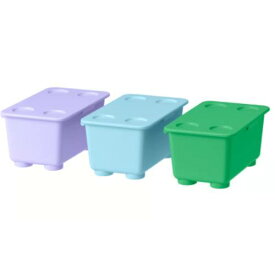 イケア GLIS ふた付きボックス 3ピース 17x10cm 選択肢