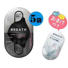 BREATH SILVER QUINTET MASK ブレスマスク レギュラーブラック5袋+おまけ付 PM0.1〜PM2.5対応 ナノマスク ウイルス対策 目玉商品