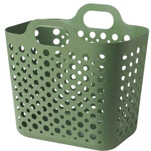 イケア SLIBB フレキシブルランドリーバスケット, グリーン, 24 l