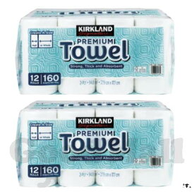 カークランドシグネチャー キッチンペーパータオル 160カット12ロール×2個 ペーパータオル キッチン用品