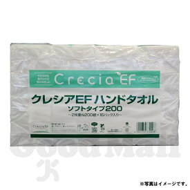 クレシア ハンドタオルソフト 200枚 x 16パック ペーパータオル
