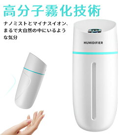 【期間限定P5倍】加湿器 おしゃれ 小型 卓上加湿器 超音波 マイナスイオン 除菌機能 車載 空気清浄機 次亜塩素酸水対応 部屋 アロマ対応 除菌対応 空焚き防止 乾燥防止 敬老の日