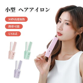 【期間限定P2倍】ヘアアイロン コードレスヘアアイロン 小型 ミニヘアアイロン ストレート カール 非充電式 2way コンパクト やけど防止 海外対応 旅行仕様 ストレートヘアアイロン 携帯可能 ミニ 美髪器 USB式 旅行 アウトドア 通勤