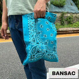 BANSAC バンサック バンダナバッグ ECOBAG エコバッグ BANDANA バンダナ メンズ レディース ユニセックス オールシーズン アメリカ製バンダナ 日本製 コットン100%