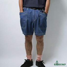 GOHEMP ゴーヘンプ GHP1183THU VENDOR HYBRID SHORTS USED WASH ベンダーハイブリッドショーツ メンズ レディース ユニセックス デニムショーツ S M L ヘンプコットンデニム すっきりシルエット ショートパンツ