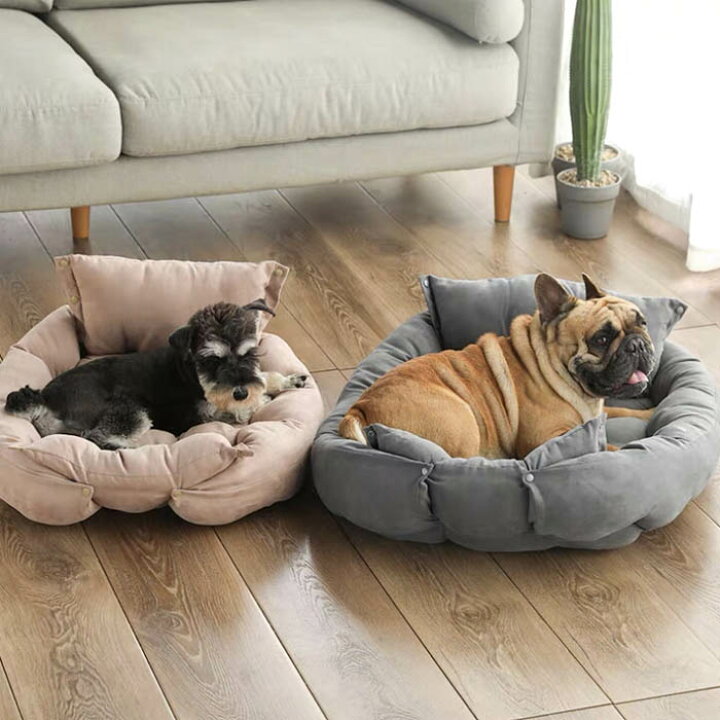 楽天市場 犬 猫 ベッド 秋 冬 ネコ ドッグ ベッド 暖かい おしゃれ 中型犬 小型犬 小さいサイズ S M 折り畳み ベッド クッション マット ソファ リラックス カラフル ベージュ ピンク グレー ブルー グリーン Goodprice Dragon