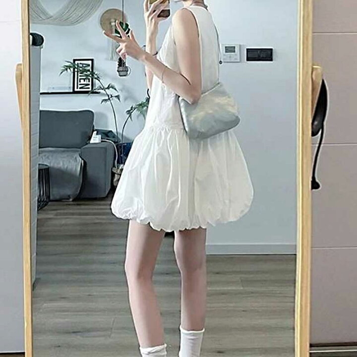 楽天市場】【スーパーSALE 34%OFF】バルーンワンピース ノースリーブ 