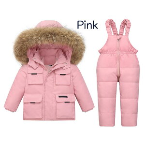 人気新作 スノーウエア ダウン ジャケット コート サロペット スキーウエア ジャンプスーツ ダウンアウター ファー 帽子 フード カバーオール つなぎ 男の子 女の子 ユニセックス 冬 無地 カ