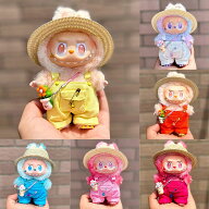 ラブブ服 ラブブ ぬい服 人気 おすすめ LABUBU 17cm 着せ替えコスチューム 3点セット カバーオールピンク…