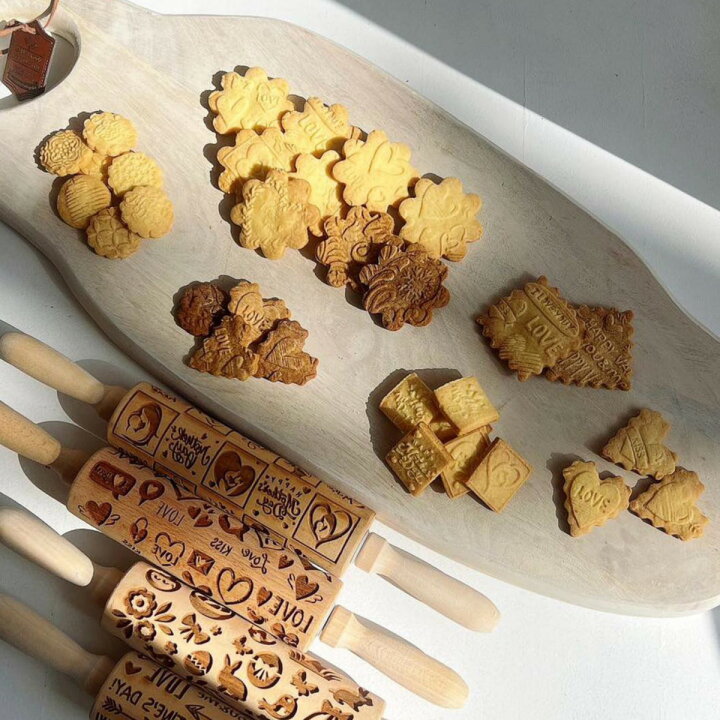 楽天市場】クッキーローラー ローリングピン ビスケット型 焼菓子 