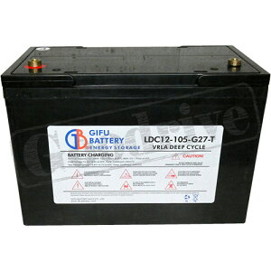 AICHI シザースリフト SV06E1NS用/GB:LDC12-105-G27-T (12V) ディープサイクルバッテリー ※代引き、個人宅への発送は出来ません。