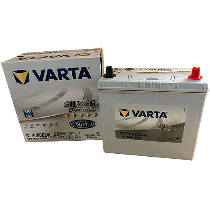 楽天市場】VARTA N70/80B24L：バルタ シルバーダイナミックバッテリー 
