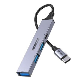 USB CハブUSB CからUSBハブ4ポートUSBアダプタ、MOGOOD USB CからUハブマルチポートアダプタ、USB 3.0ポート付きUSB Cスプリッタ、MacBook Pro/Air 2020/2019に適したUSB Type C拡張ベース、Surface Proなど