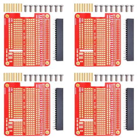 GeeekPiプリント回路基板4個プロトタイプブレイクアウトDIYブレッドボードPCBシールドボードキットラズベリーパイに適しています43 2 B + A +（4枚セット）