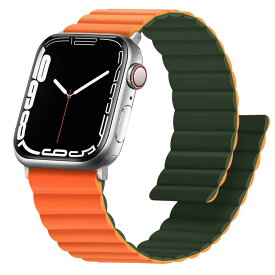 Anlinser コンパチブル Apple Watch バンド45mm 44mm 42mm 41mm 40mm 38mm、磁気両面リバーシブルアップルウォッチバンド iWatch Ultra 2 シリーズ9/8/7/6/5/4/3/SE 用