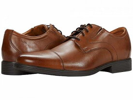 【サイズUS9.5/EE - Wide】送料無料 クラークス Clarks メンズ 男性用 シューズ 靴 オックスフォード 紳士靴 通勤靴 Whiddon Cap - Dark Tan Leather