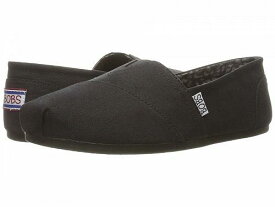 【送料無料/セール】 ボブス スケッチャーズ レディース 女性用 フラットシューズ 靴 Bobs Plush - Peace and Love - Black　BOBS from SKECHERS 【サイズ7.5 (約24.5cm)　幅:D - Wide】
