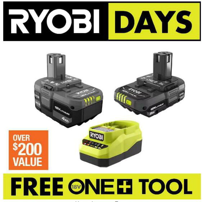 楽天市場】【送料無料】RYOBI リョービ リョウビ 2.0Ahバッテリー＆4 