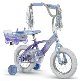 アメリカ直輸入　ディズニー　プリンセス　Disney　アナと雪の女王　人形用座席付　子供用　自転車　アウトドア　サイクリング　補助輪付き　12インチ　誕生日　クリスマス