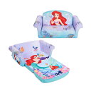 【送料無料】子供部屋　幼児ソファー　Disney　ディズニー　リトルマーメイド　アリエル　アメリカ完売品 子供用 ソファ 2-in-1 フリップオープンフォーム 家具 　お昼寝布団　ソファベッドMarshmallow Furniture　海外直輸入