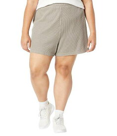 送料無料 リーボック Reebok レディース 女性用 ファッション ショートパンツ 短パン Plus Size Classics Natural Dye Waffle Shorts - Boulder Grey